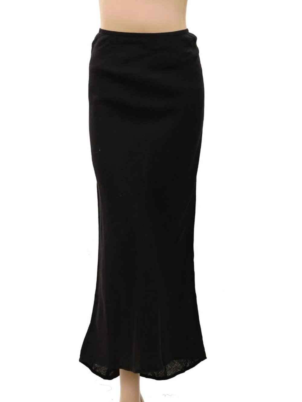 James Perse Los Angeles Linen Canvas Midi Skirt Pull-on Asymmetrical XL-4 290226